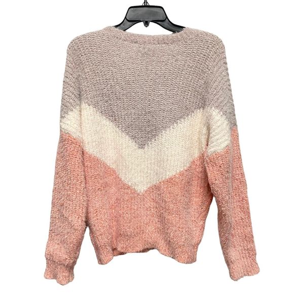 Lulu's Women's Colorblock Talk The Block Eyelash Knit Soft Sweater Size Medium - Picture 3 of 15